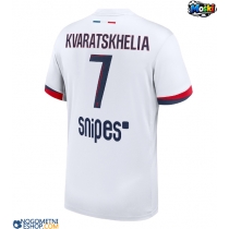 Moški Nogometni dresi Paris Saint-Germain Khvicha Kvaratskhelia #7 Gostujoči 2025-26 Kratek Rokav